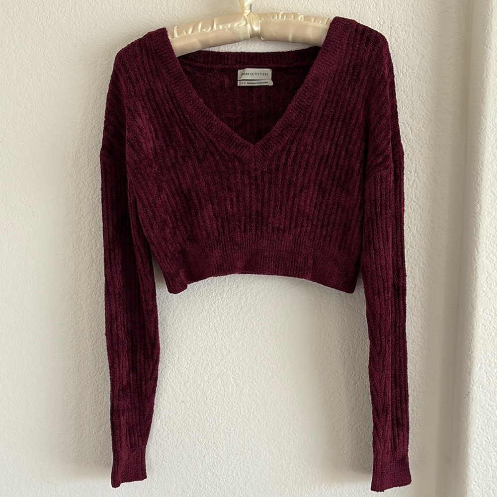 Urban Outfitters Deep Red Textured Sweater